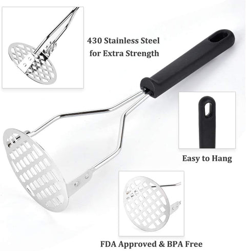Stainless Steel Potato Masher, Home Kitchen Accessories