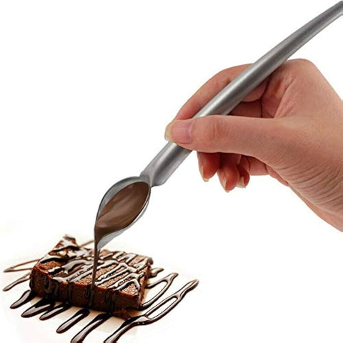 1pc Stainless Steel Decorative Chocolate Spoon, Baking DIY Tool
