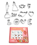 Love Theme Cookie & Fondant Cutter 12Pcs Set Munchies Tools