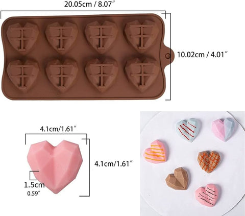 Diamond Heart Silicone Chocolate Mold | Crafting Essentials