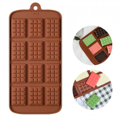 Mini Chocolate Bar Silicone Mould, 21cm x 11cm