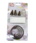 Cake Decorating Kit: Nozzle Set with Piping Bag