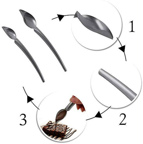 1pc Stainless Steel Decorative Chocolate Spoon, Baking DIY Tool