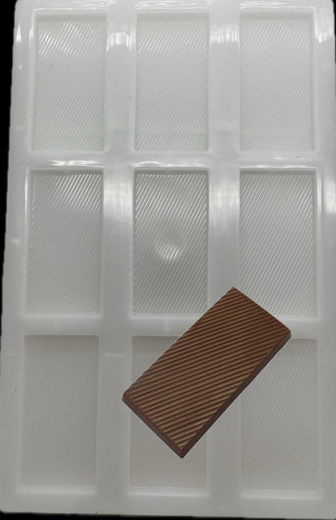 Wavy Rectangle Shape Polycarbonate Chocolate Mold