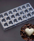 Heart Shaped Chocolate Mold, Clear Polycarbonate, Handmade Crafting