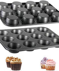 Cupcakes Pan 12 Slots - Reinforced Non-stick Muffin Bakeware
