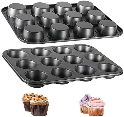 Cupcakes Pan 12 Slots - Reinforced Non-stick Muffin Bakeware