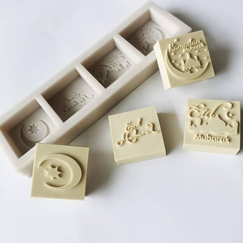 Eid Mubarak Words Silicone Mold for Crafting and Baking