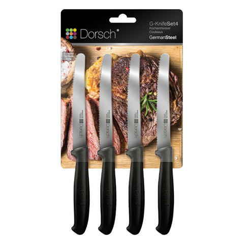 Dorsch Set of 4 Stainless Steel Round Tip Steak Knives