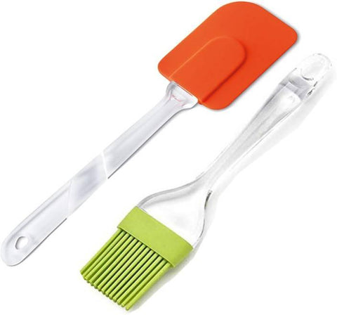 Silicone Oil Brush and Spatula Set for Cooking and Baking
