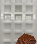 Square ZigZag Chocolate Polycarbonate Mold for Artisan Chocolates