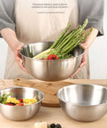 Stainless Steel Mixing Bowls Set for Kitchen and Food Storage