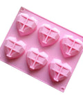 Diamond Shaped Heart Silicone Mold, Professional Quality for Baking