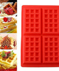 Waffle Making Mold Silicone, 4 Cavity, Non-Stick, Oven & Fridge Safe