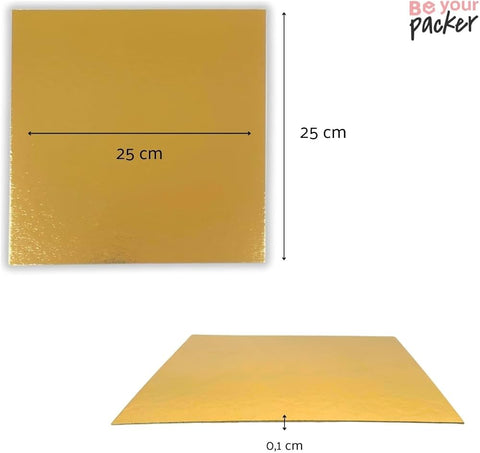 Gold Square Cardboard 25cm x 25cm