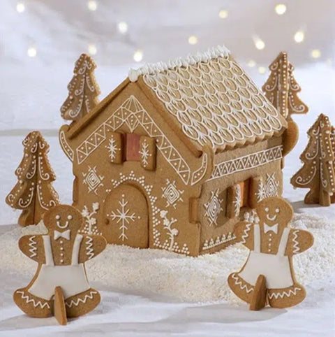 3D Gingerbread House Bake Baking Cookie Cutters 10pcs