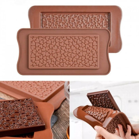 Hearts Chocolate Bar Silicone Mould - MunchiesHouse