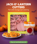 Jack-o-lantern cutters paired with Orange Gel Coloring
