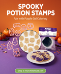 Spooky potion stamps paired with Purple Gel Coloring