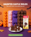 Haunted castle molds paired with Milk Chocolate Blocks