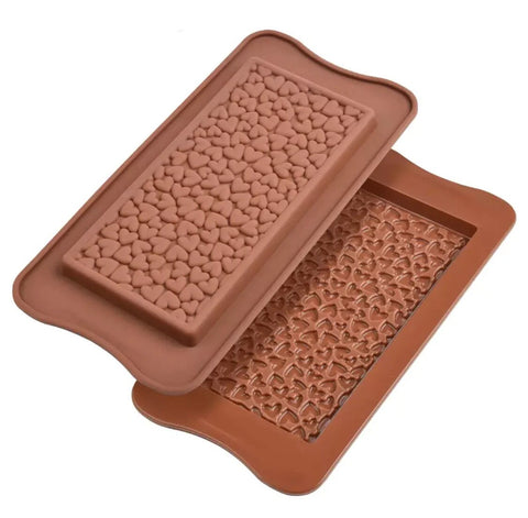 Hearts Chocolate Bar Silicone Mould - MunchiesHouse