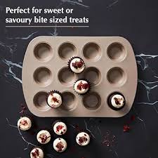 Betty Crocker BC1065 Durable Non-Stick Mini 12-Cup Muffin Pan