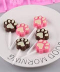 Lolli Silicone Mould Chocolate Mould Silicone Cute Cat Paw Mould Lollipop Mould Silicone 12 Holes for Chocolate Lollipop Making - MunchiesHouse