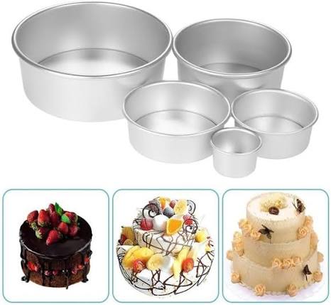 Cake Mold Aluminium Alloy Round DIY Cakes Pastry Mould Baking Tin Pan