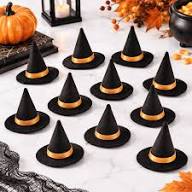 Mini Witch Hat Ornaments – 10-Piece Set | Halloween Decorations For Halloween, Halloween Party Supplies, Party Decorations