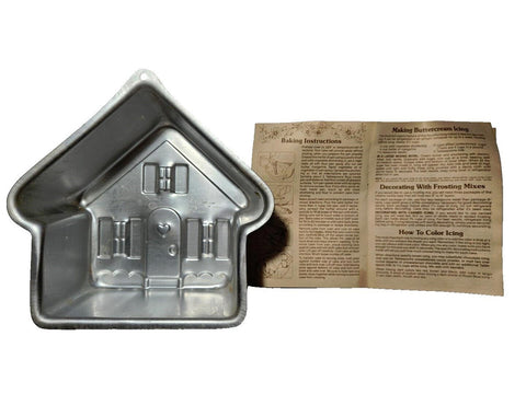 House Building Shape Aluminum Baking Pans, Nonstick, Silver
