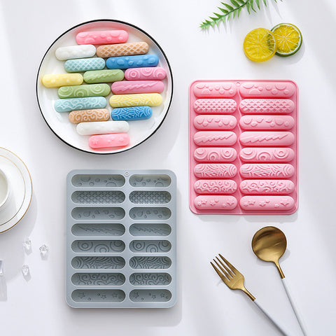 16 Cavities Cereal Bars Baking Mould, Non-stick Chocolate Bar Mold,